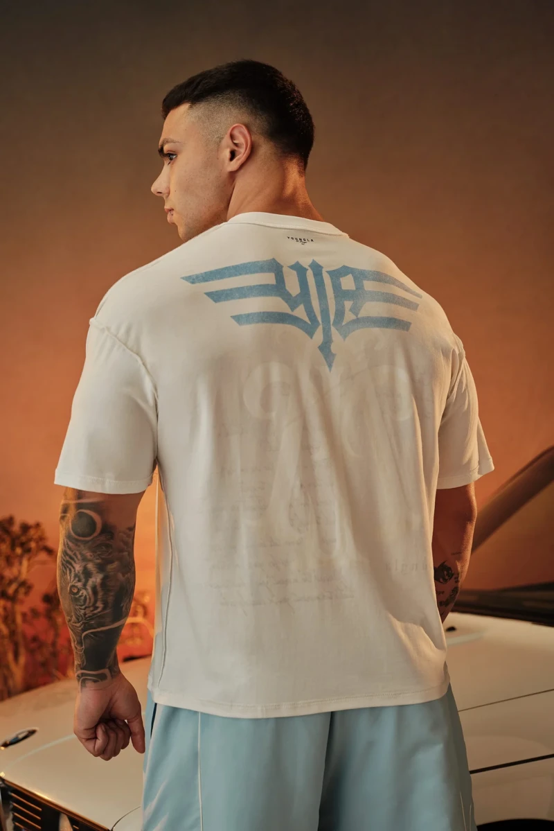 YoungLA Playera Blanca Angel Reversible