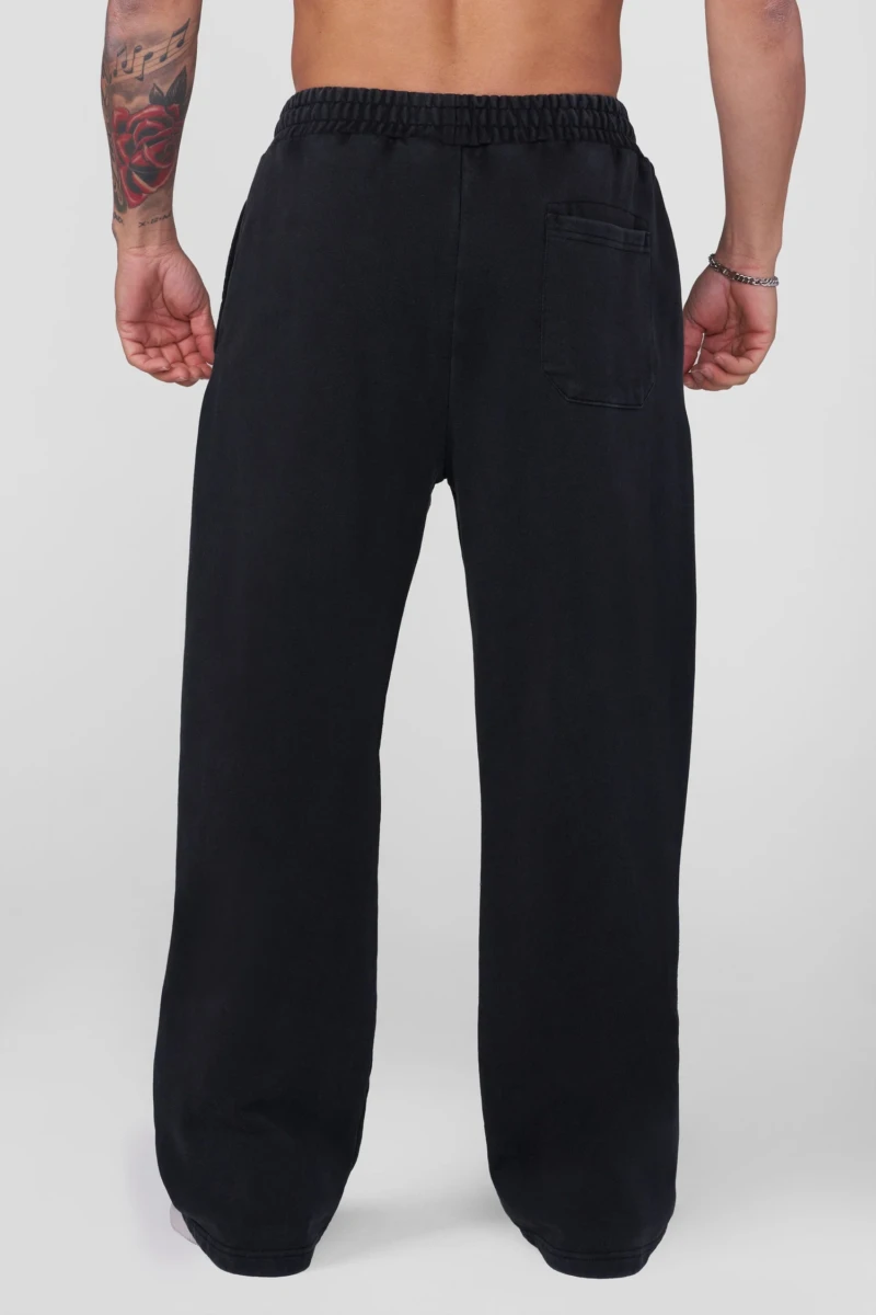YoungLA Jogger Negro Estampado Lateral
