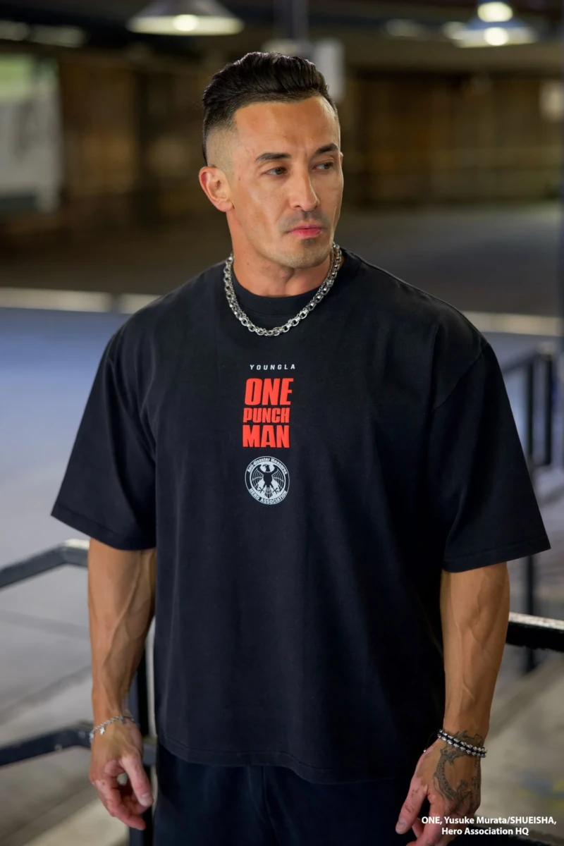 YoungLA x One Punch Man Playera Negra