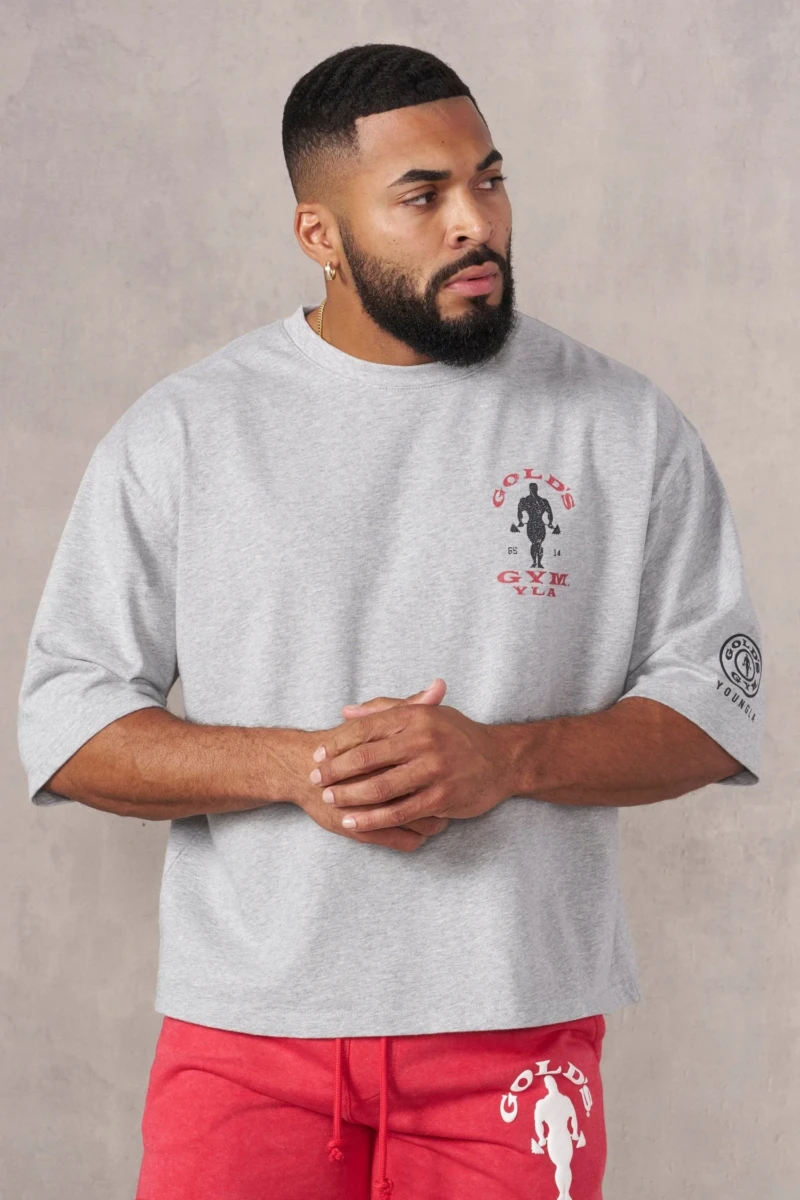 YoungLA x Golds Gym Playera Gris Clásica