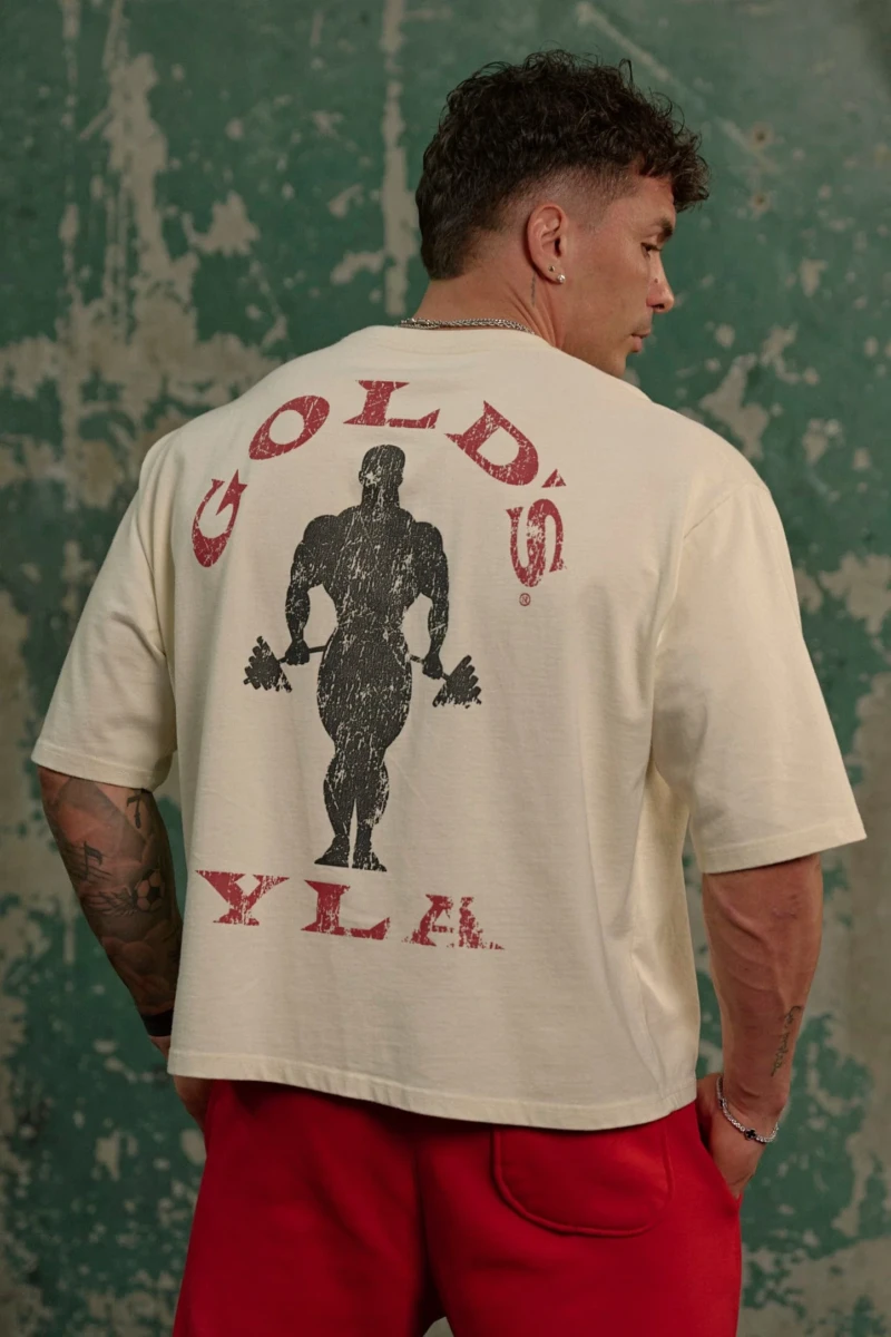YoungLA x Golds Gym Playera Crema