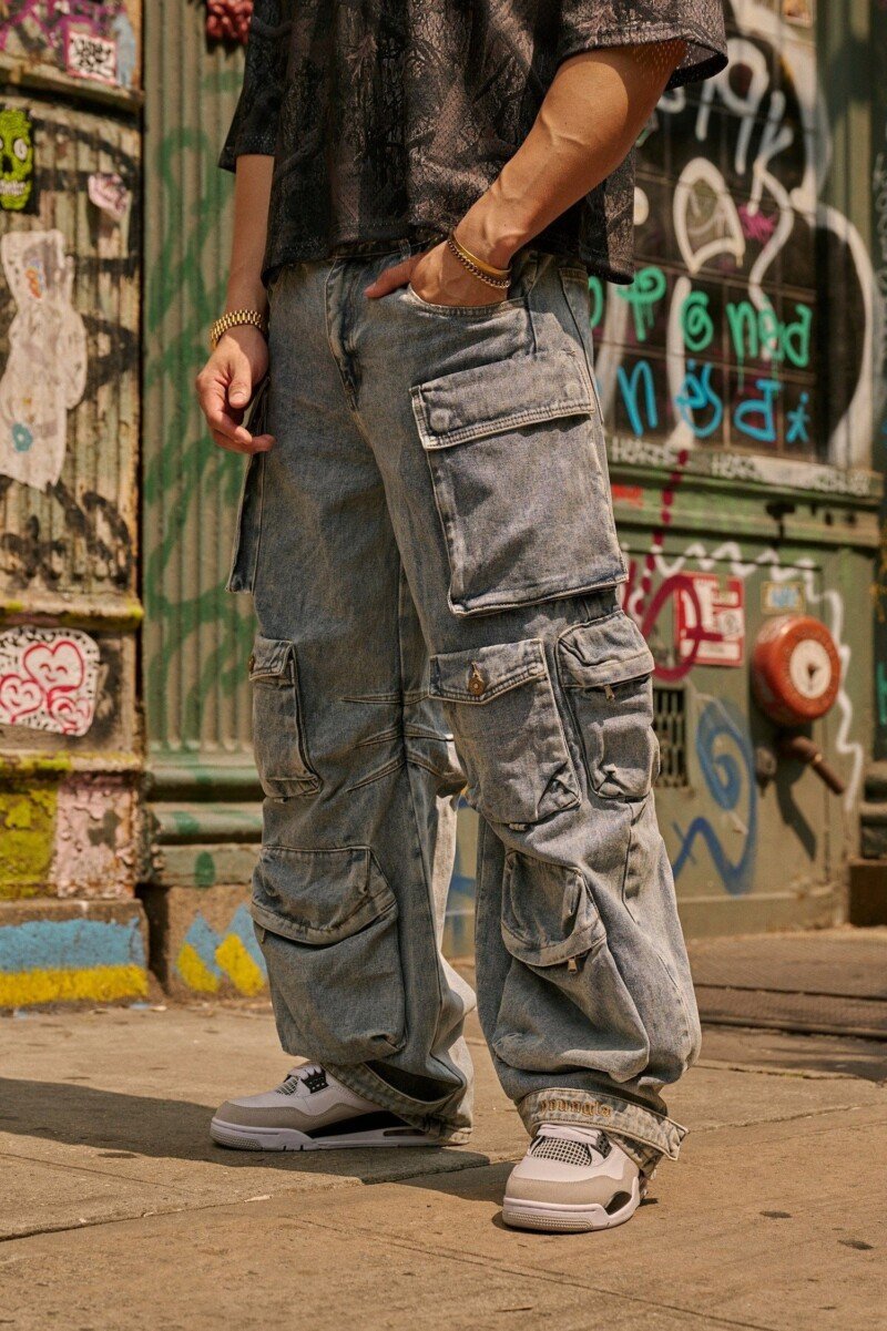 YoungLA Jogger Denim Claro Deslavado