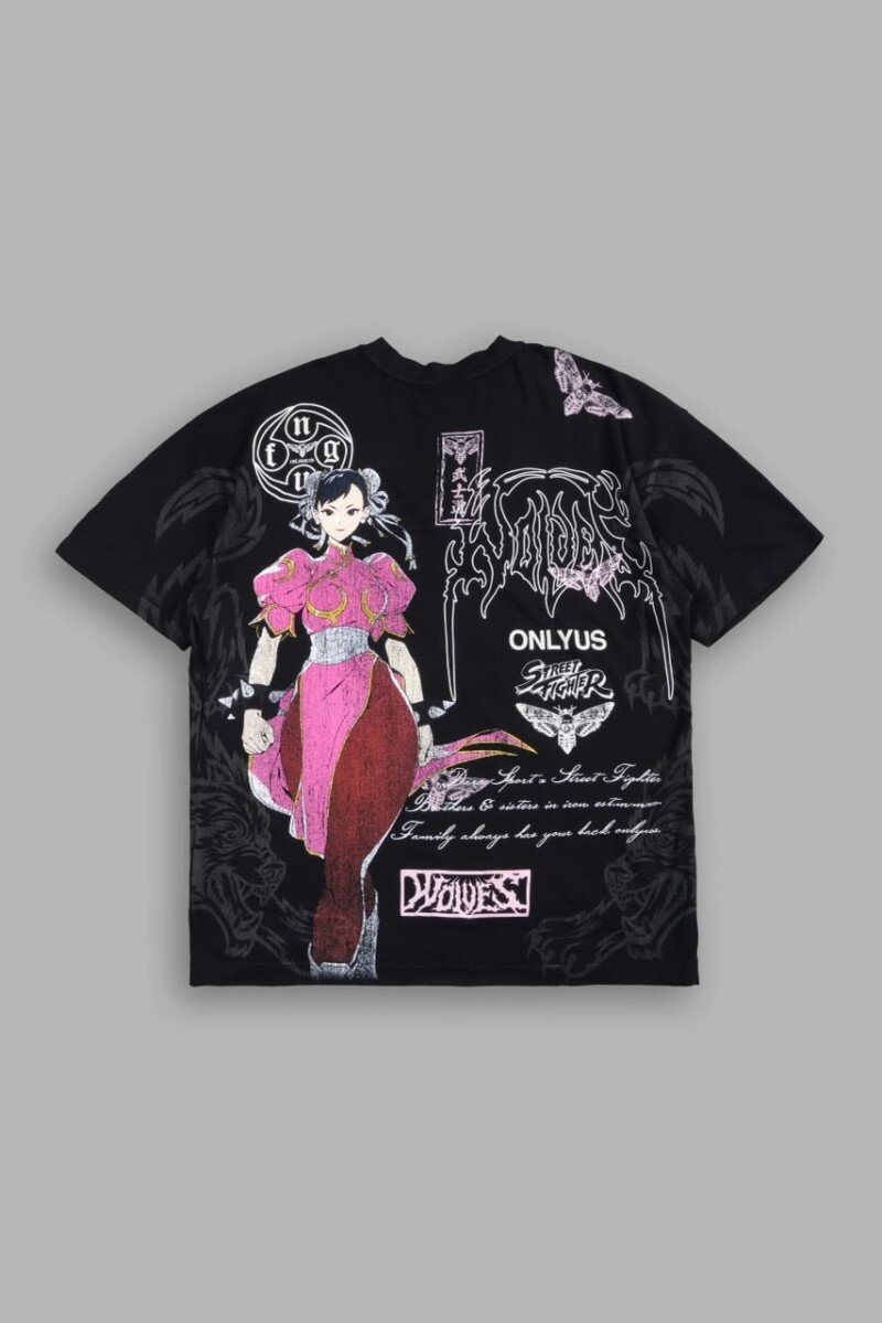 Darc Sport x Street Fighter Playera Negra Chun-Li