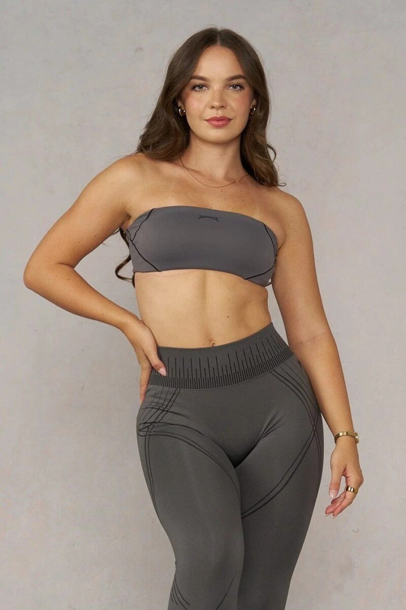 YoungLA For Her Conjunto Seamless Gris