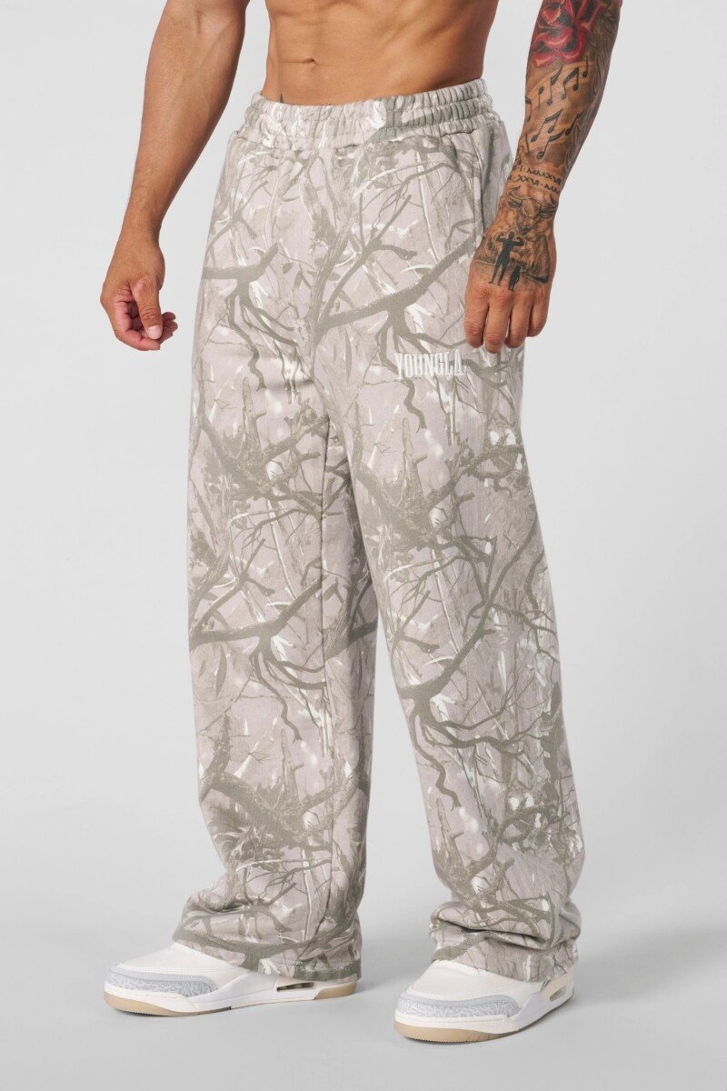YoungLA Pants Wide Leg Camuflaje Gris Claro