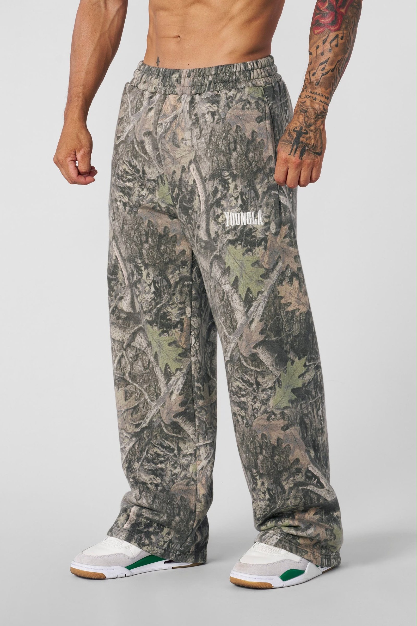 YoungLA Pants Wide Leg Camuflaje Verde