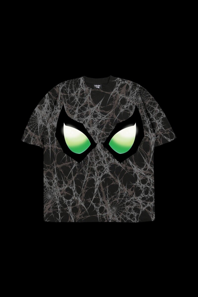 Civil Regime Punk Webs American Classic Oversized Tee in Vintage Ashes