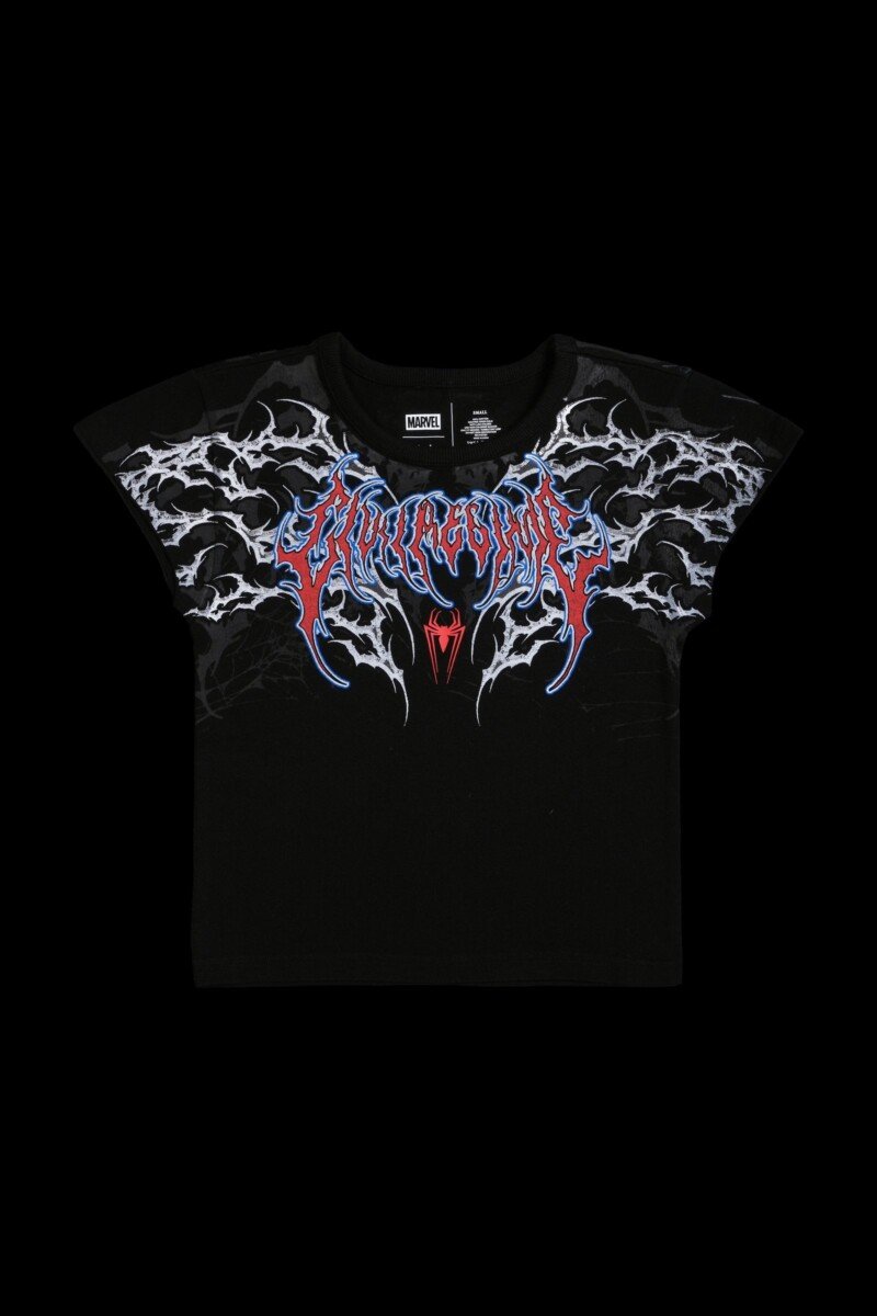 Civil Regime Spiderman And Me Baby Tee in Black