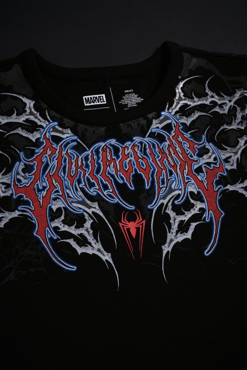 Civil Regime Spiderman And Me Baby Tee in Black
