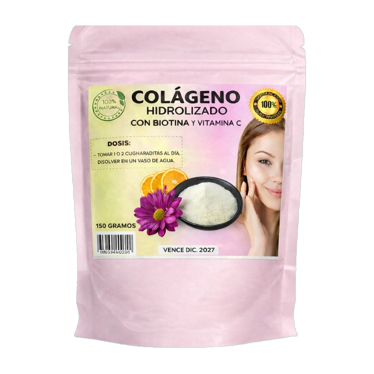Colágeno Hidrolizado en Polvo con Biotina y Vitamina C – 150 g