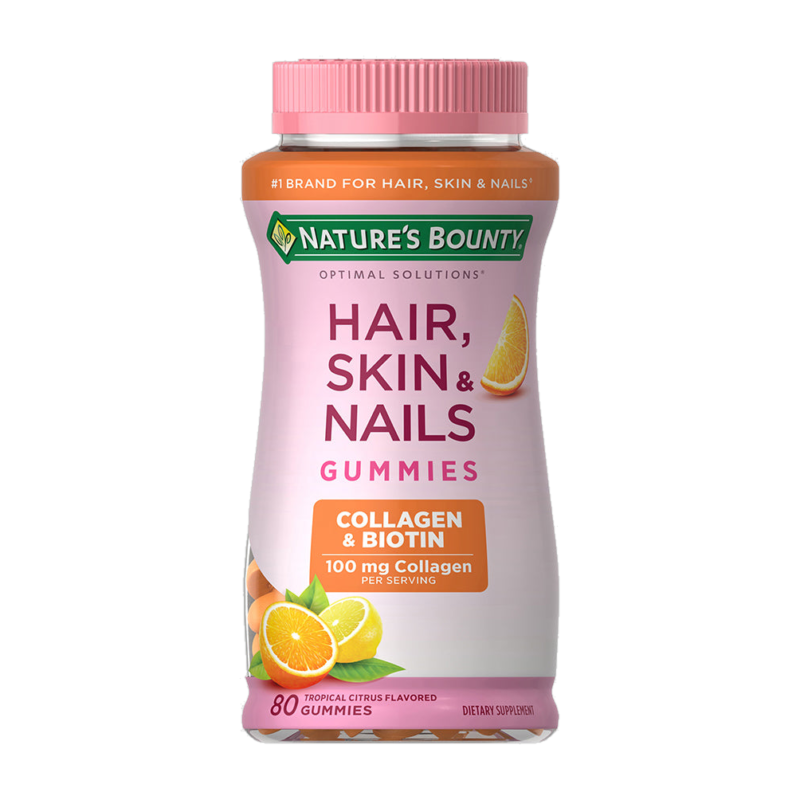 Nature's Bounty Hair, Skin & Nails con Colágeno y Biotina – 80 gomitas