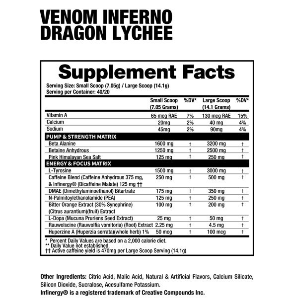 Preentreno Dragon Pharma Venom Inferno – Dragon Lychee