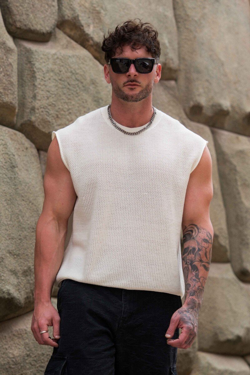 YoungLA Musculosa de Punto Blanca
