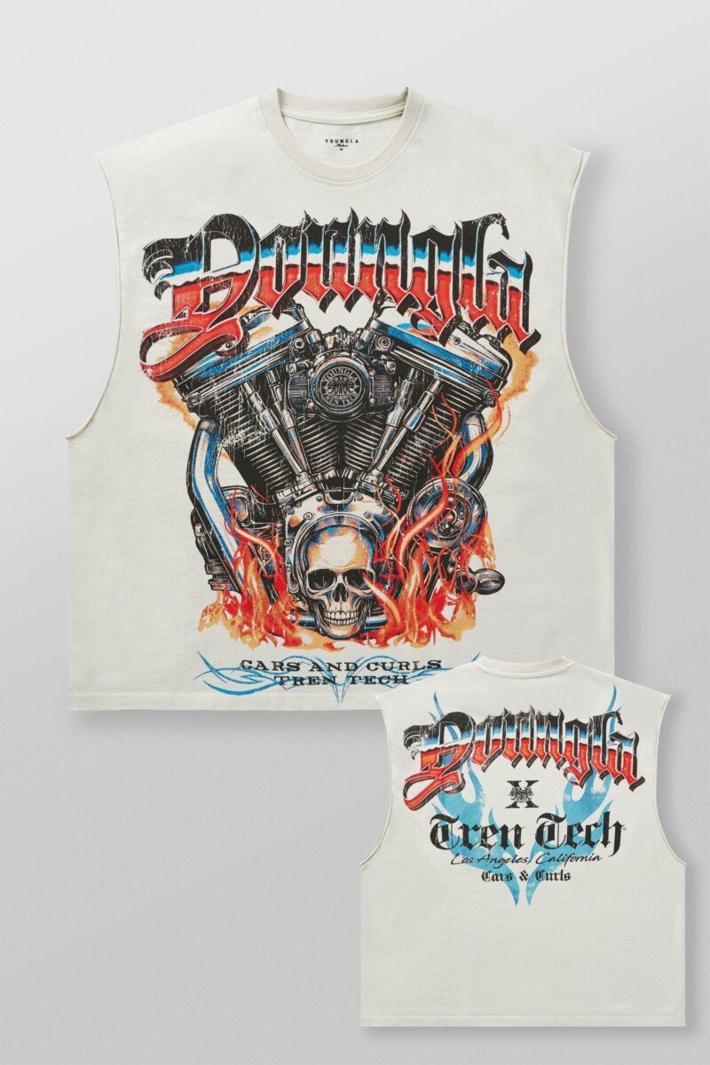 YoungLA Cars & Curls Musculosa Crema Hell Ride