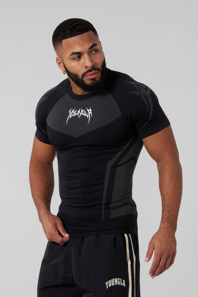YoungLA Playera de Compresión Warrior Negra
