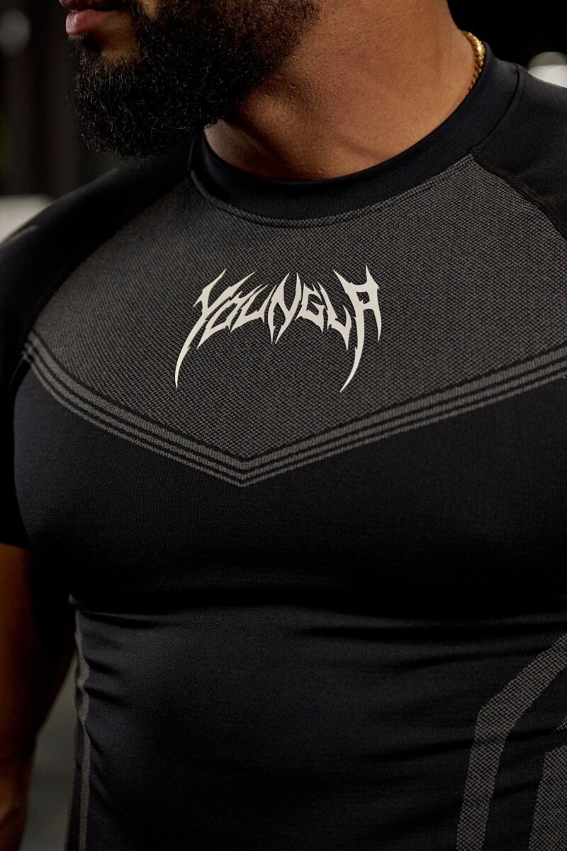 YoungLA Playera de Compresión Warrior Negra