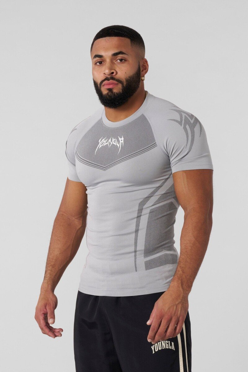 YoungLA Playera de Compresión Warrior Gris